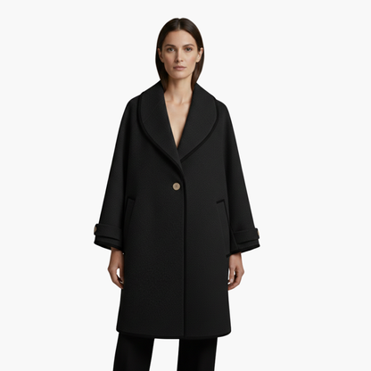 Warm Women's Parka with Faux Fur Hood and Contrast Details