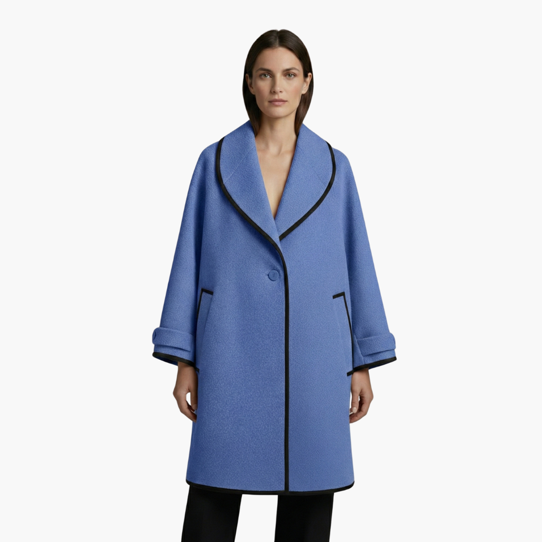 Warm Women's Parka with Faux Fur Hood and Contrast Details