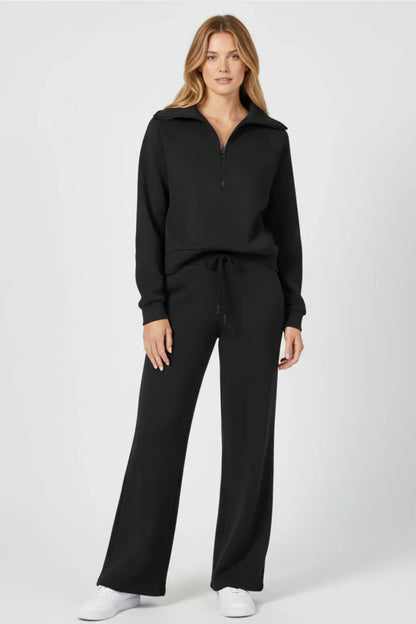 Women’s Zip-Front Top and Pants Lounge Set