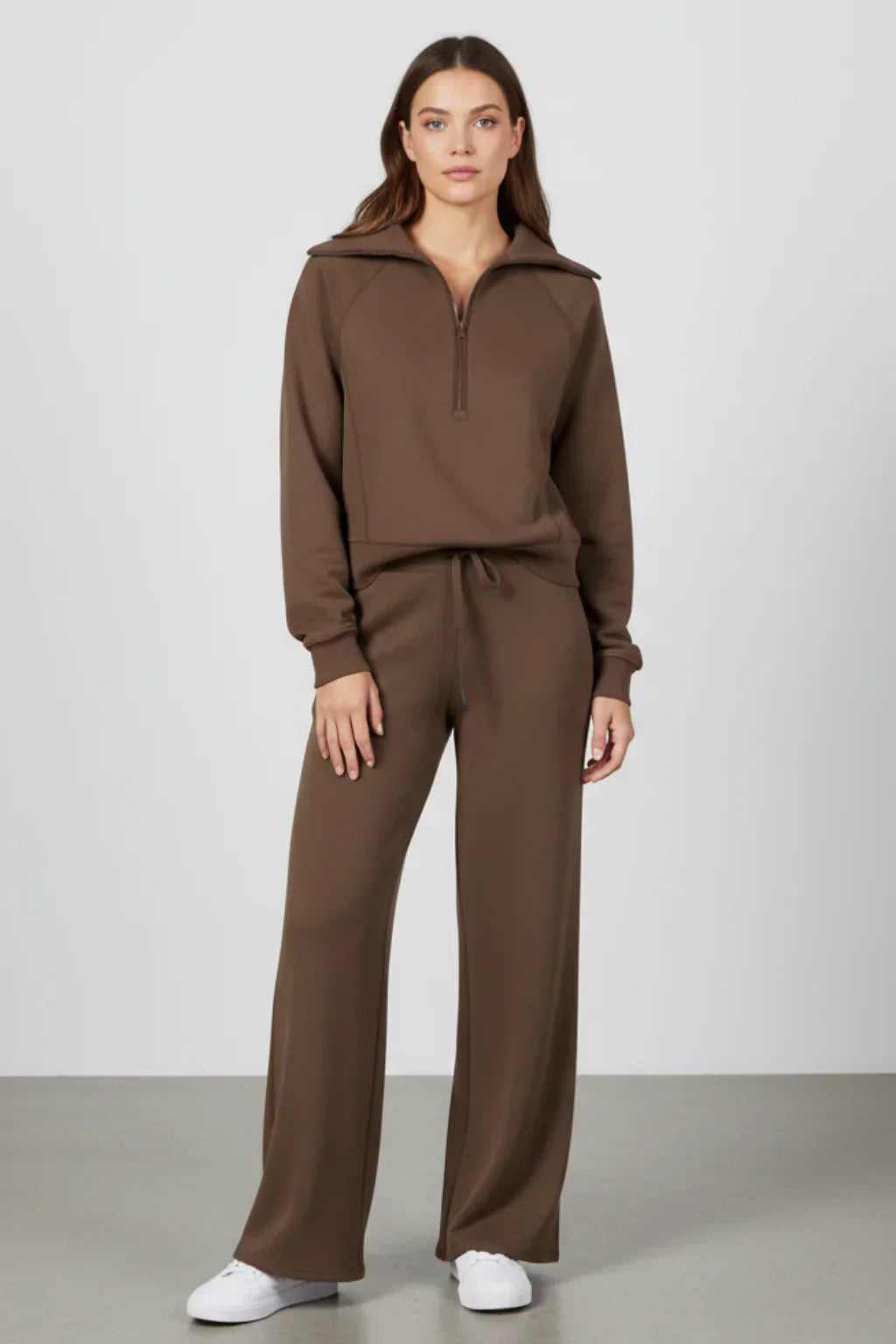 Women’s Zip-Front Top and Pants Lounge Set