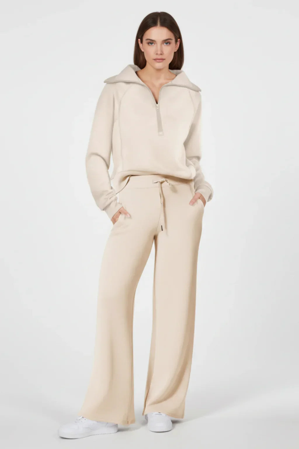 Women’s Zip-Front Top and Pants Lounge Set