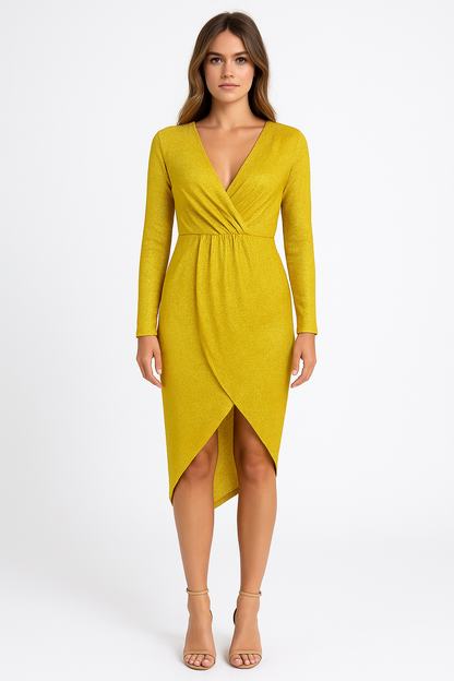 Women's Elegant Sequin Evening Midi Dress