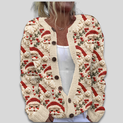 Women's Christmas Knit Cardigan - Ugly Christmas Sweater