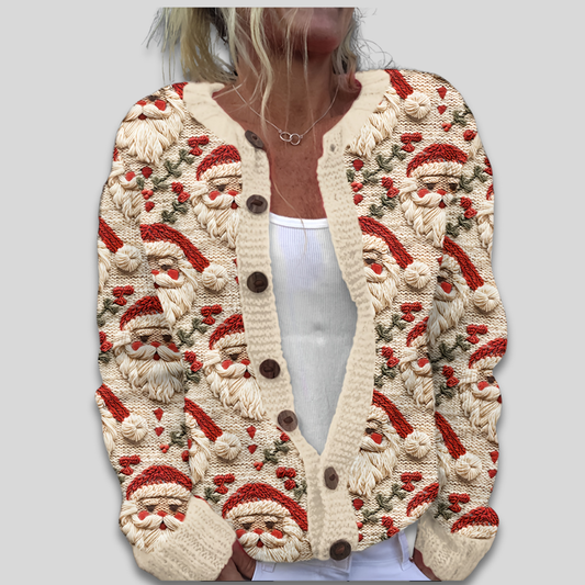 Women's Christmas Knit Cardigan - Ugly Christmas Sweater