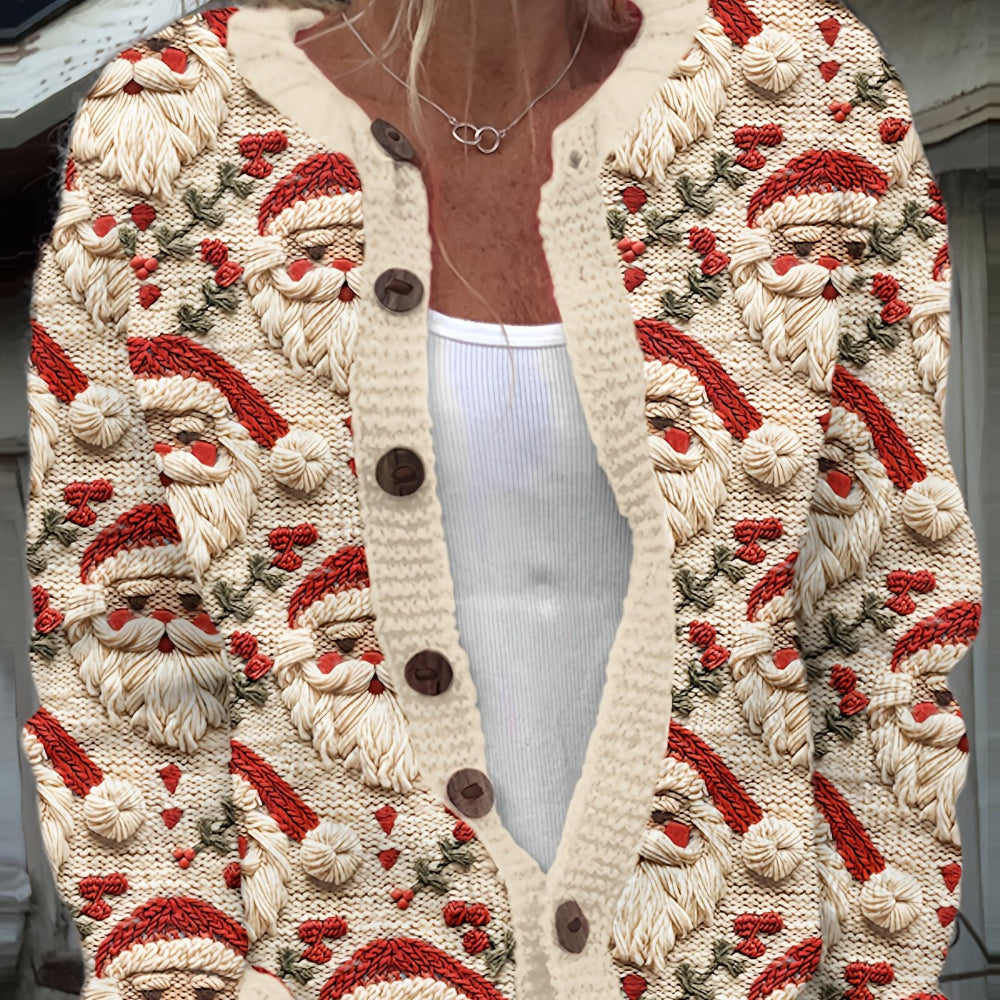 Women's Christmas Knit Cardigan - Ugly Christmas Sweater