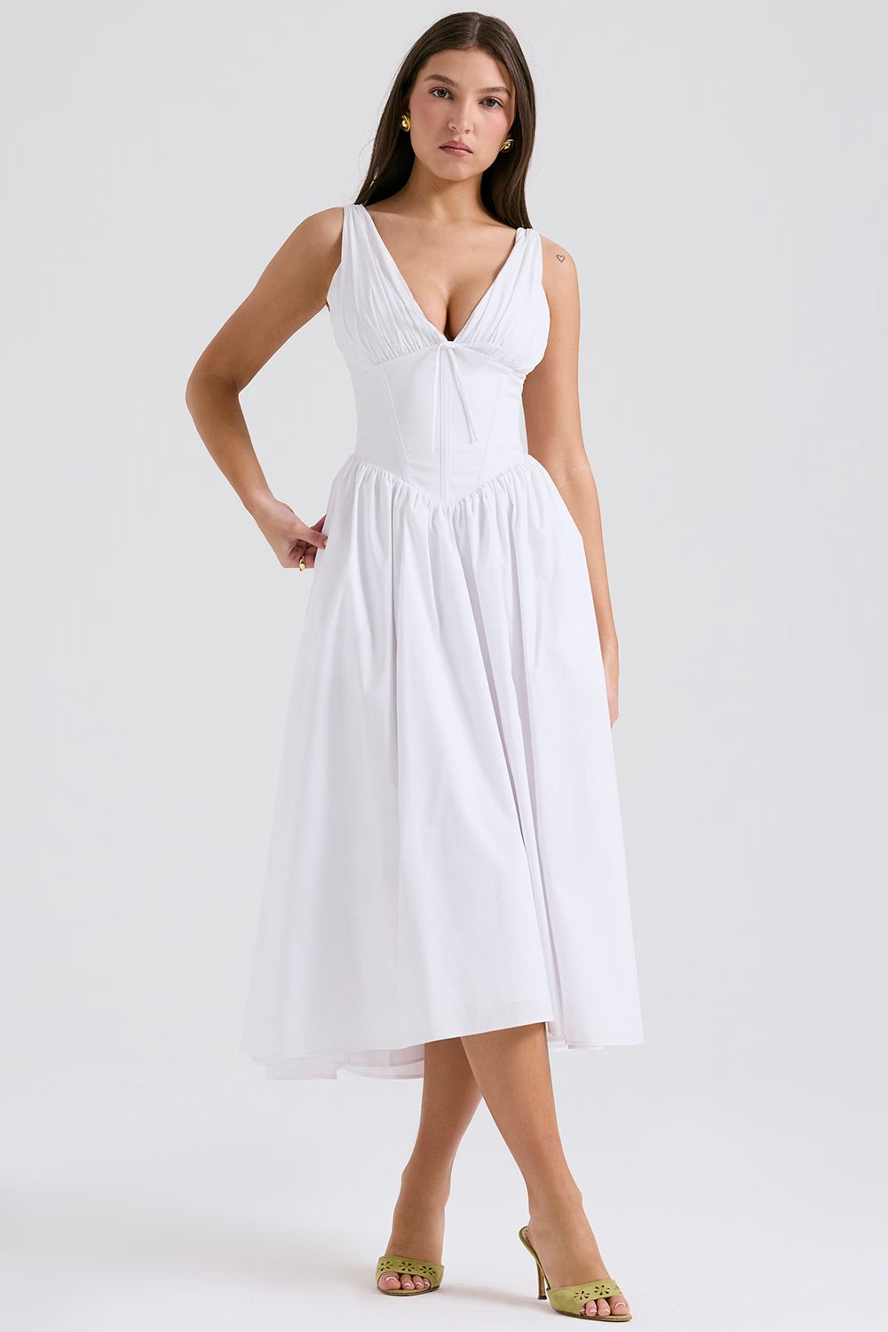 Women's Elegant Floral Summer Midi Dress