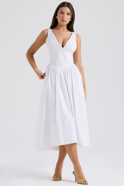 Women's Elegant Floral Summer Midi Dress