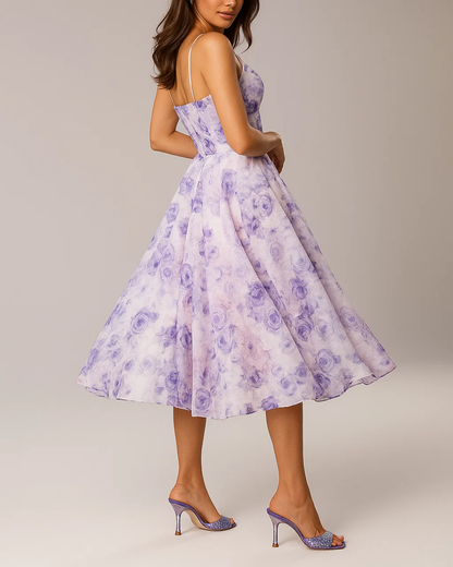 Women's Elegant Summer Flowy Midi Dress