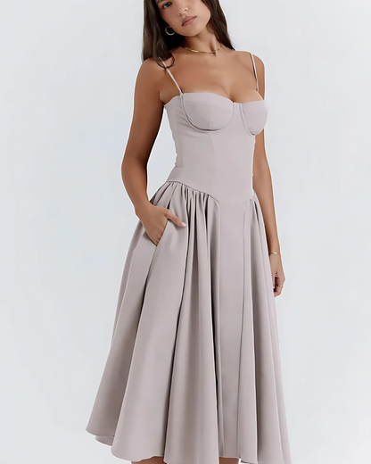 Women's Elegant Flowy Summer Midi Dress