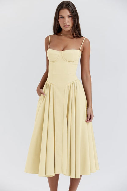 Women's Elegant Flowy Summer Midi Dress