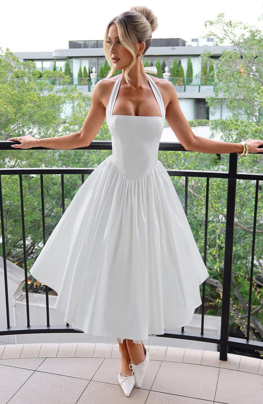 Women's Elegant Halter-Neck Dress