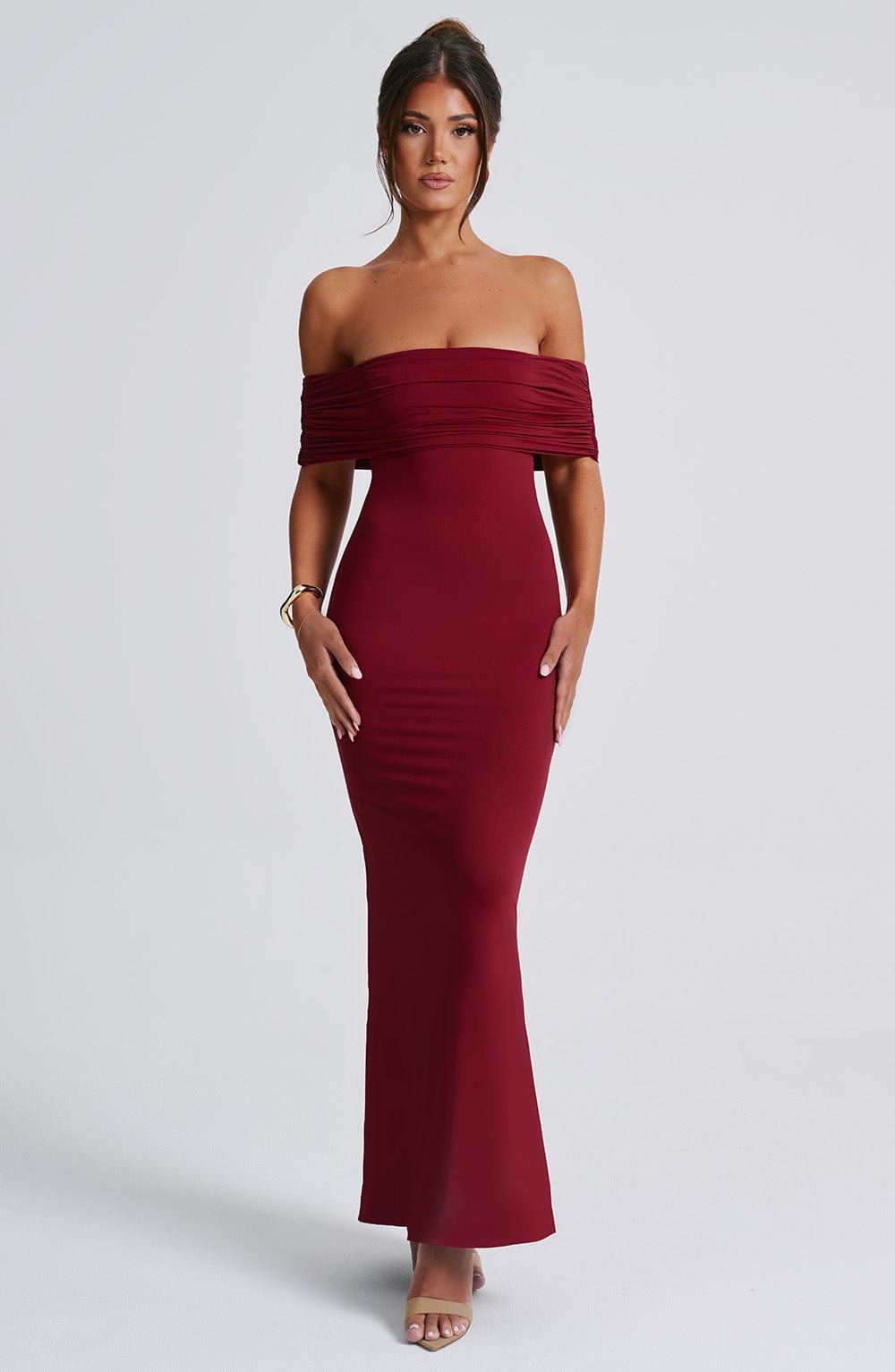 Women's Elegant Off-Shoulder Maxi Dress