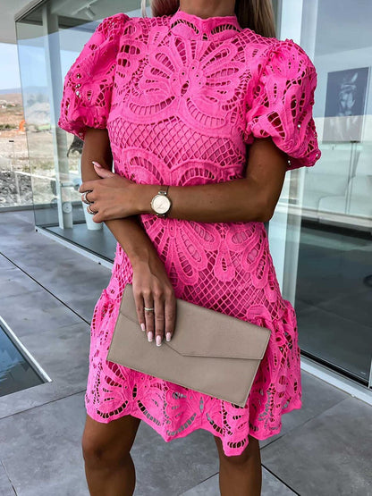 Women's Lace Midi Evening Dress