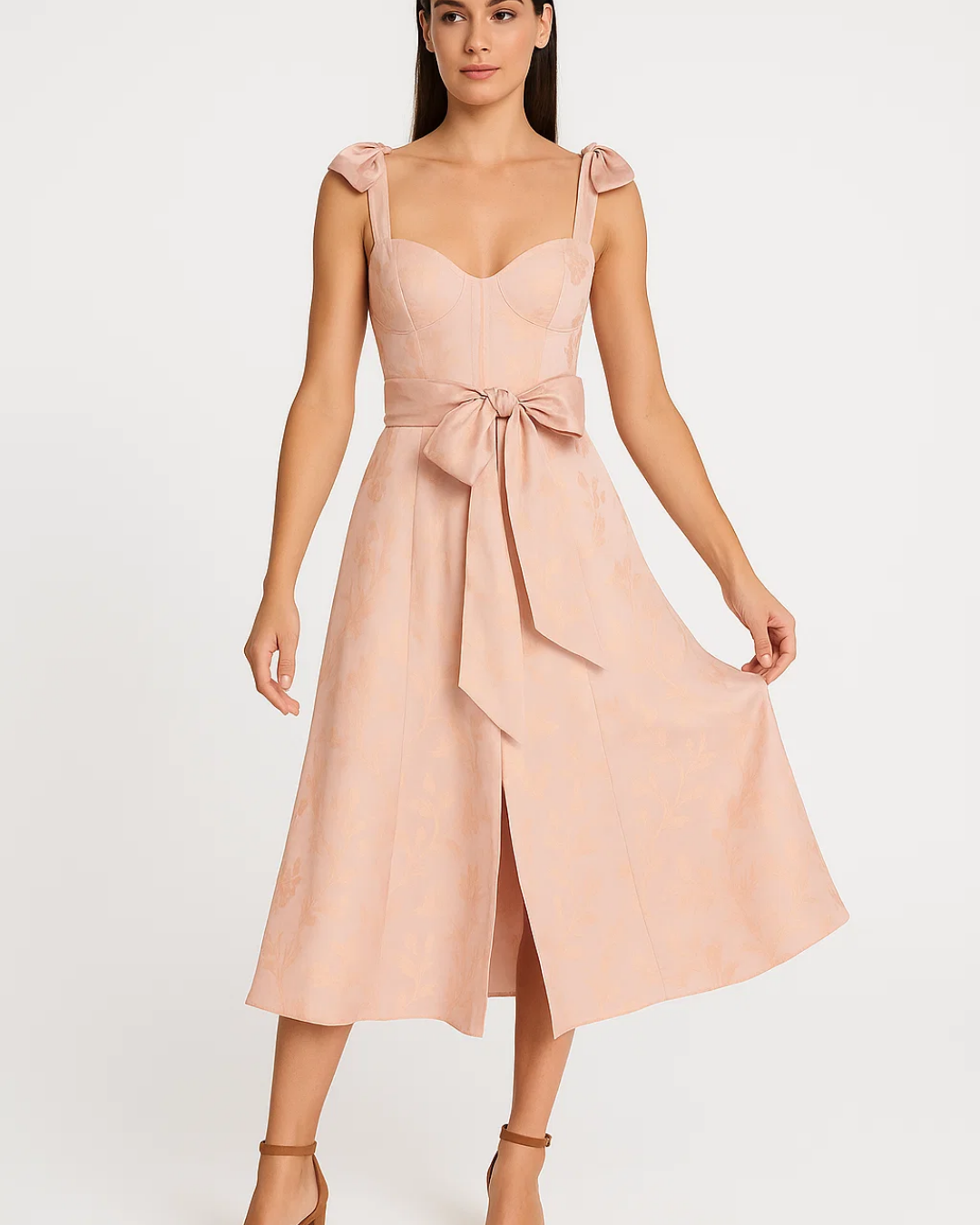 Women's Romantic Floral Midi Dress