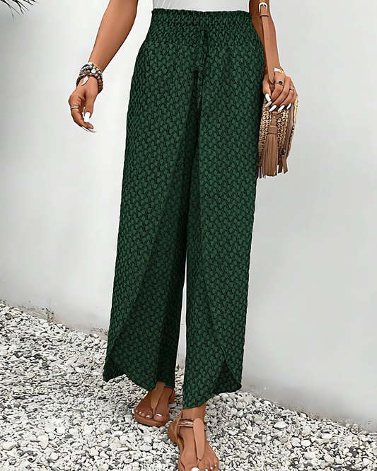 Women's summer pants with geometric print