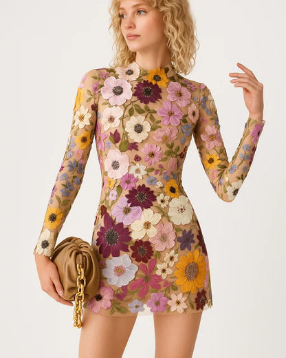 Women's Trendy Floral Mini Dress