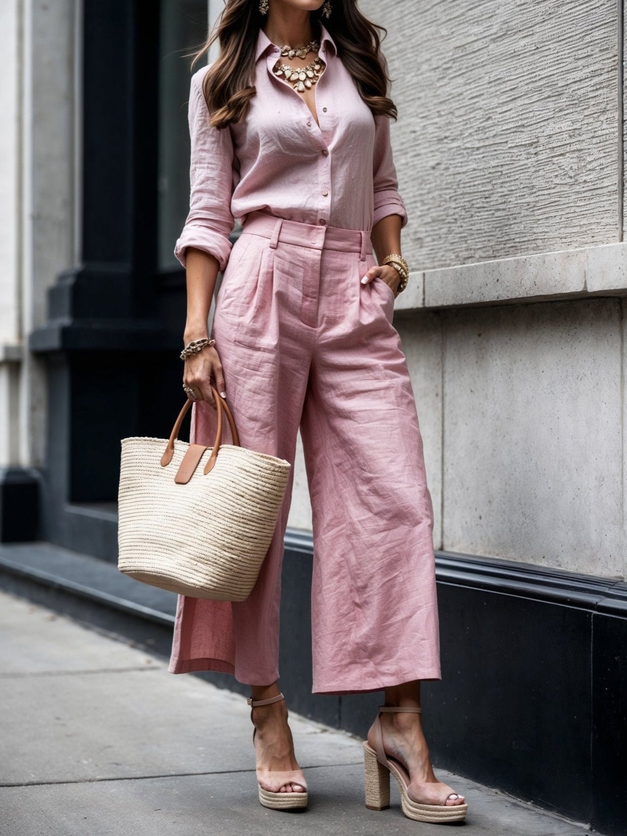 Women's Casual Pants and Top Outfit Set - Olytrend