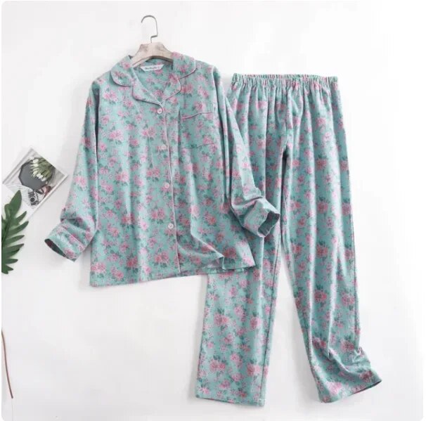 Women's vibrant patterned pajama set, comfortable and two-piece
