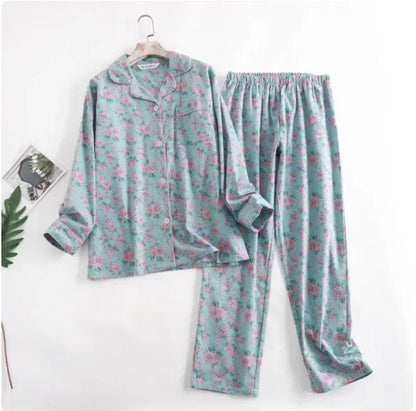 Women's vibrant patterned pajama set, comfortable and two-piece