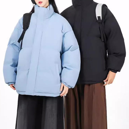 Unisex winter jacket oversized with stand-up collar