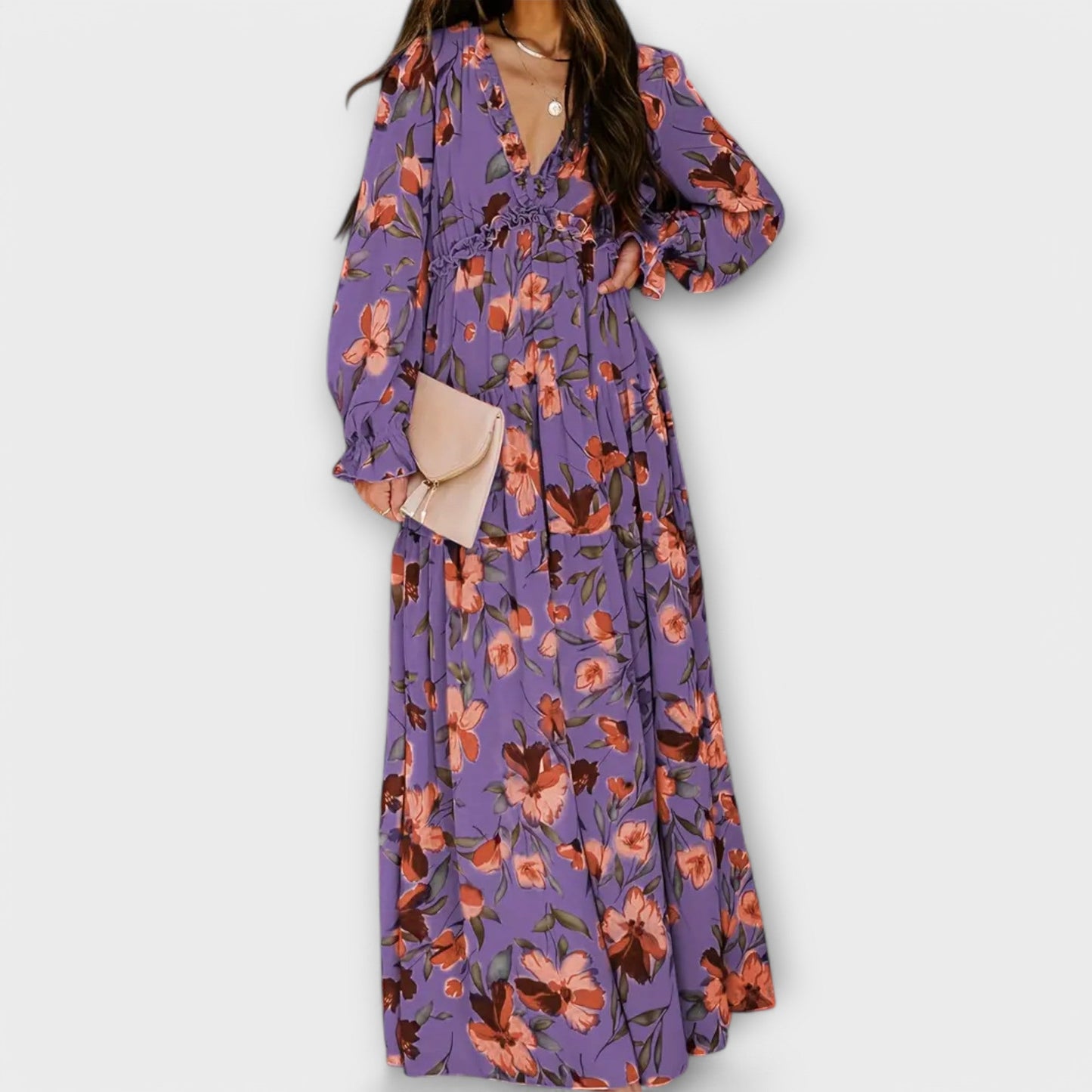 Beautiful Floral Long Maxi Dress