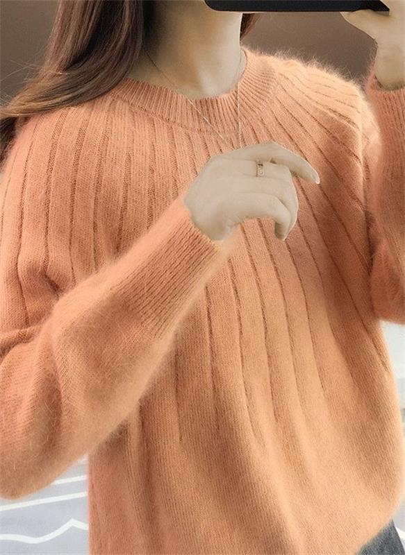Women's ribbed knit sweater | Long sleeve