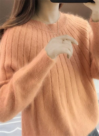 Women's ribbed knit sweater | Long sleeve