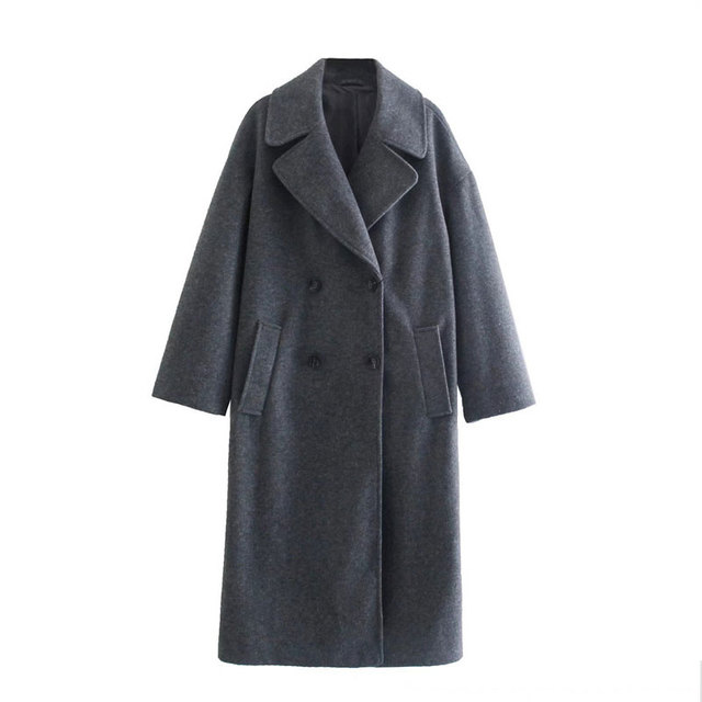 Zinaida | Long Crossed Coat for Women — Urban Style & Guaranteed Confidence