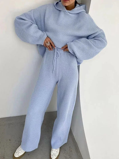 TrendAura | Luxury Woman Hoodie Striped Set