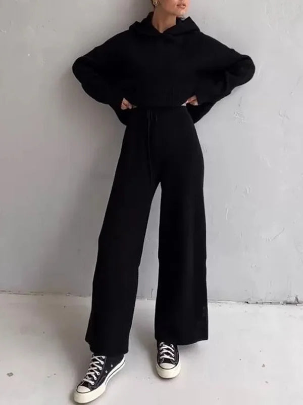 TrendAura | Luxury Woman Hoodie Striped Set