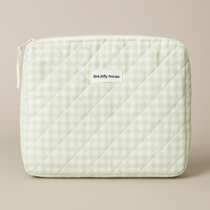 Checked Patterned Makeup Storage Bag - Olytrend