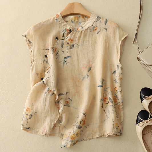 Women's Summer Floral Tank Top Blouse - Olytrend