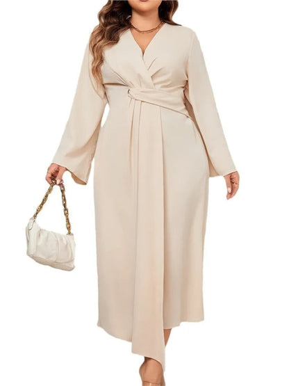 Alessia | Elegant Wrap Dress with Asymmetrical Hem for Women