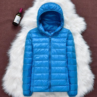Women's Short Winter Puffer Jacket | With Hood