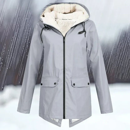 Waterproof and windproof hooded jacket with added warmth