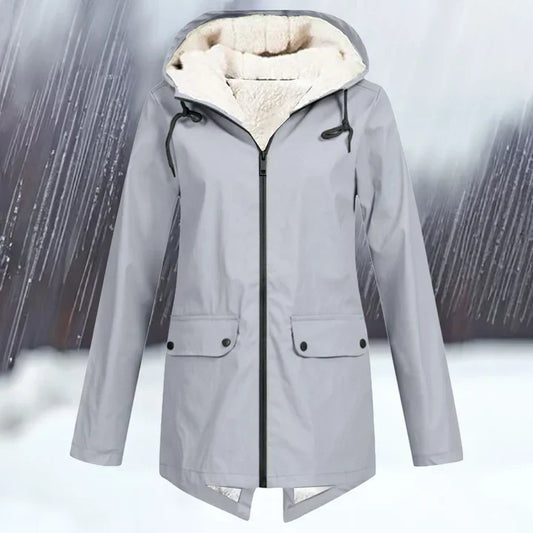 Waterproof and windproof hooded jacket with added warmth