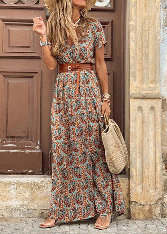 Charlène | Long Bohemian Floral Dress