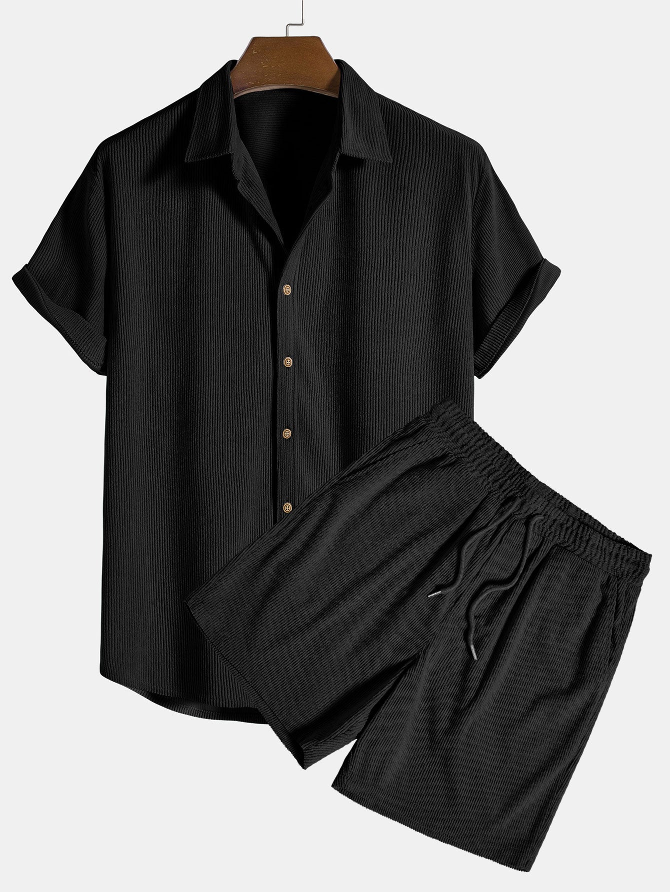 Casual Men's Short Sleeve Shirt and Shorts Combo - Olytrend
