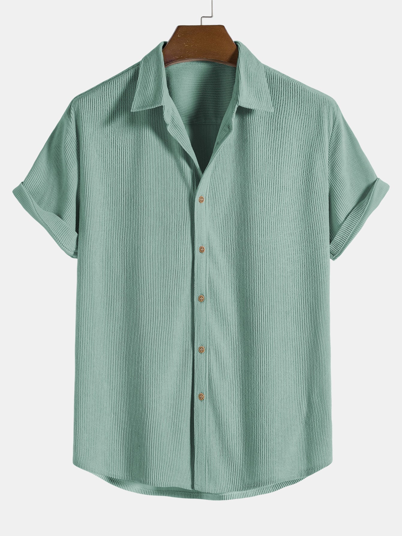 Image of Aiden | Men's Button-Down Short Sleeve Shirt and Drawstring Shorts Set