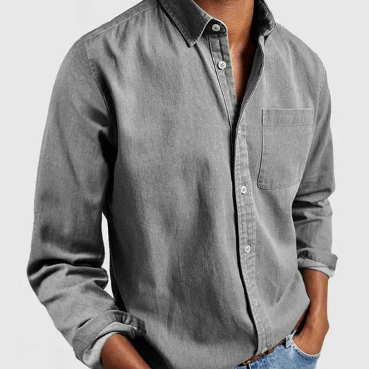 Casual Blue Jeans Shirt for Men - Olytrend