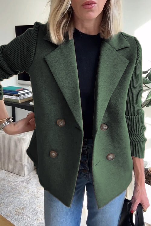 Women's Double-Breasted Blazer | Knitted