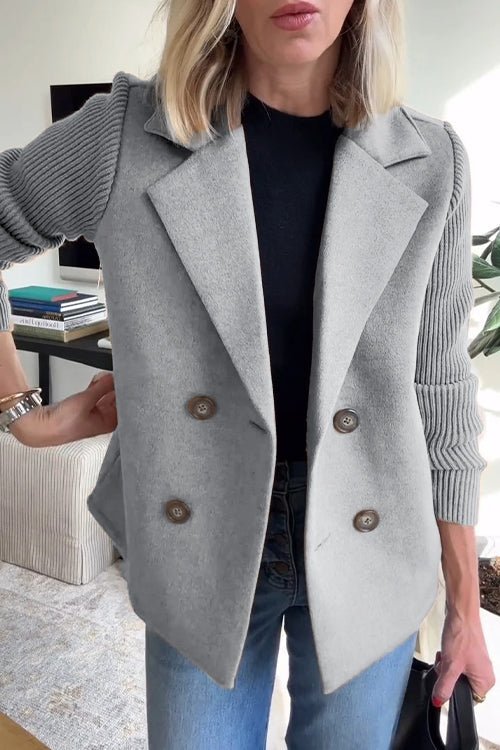 Women's Double-Breasted Blazer | Knitted