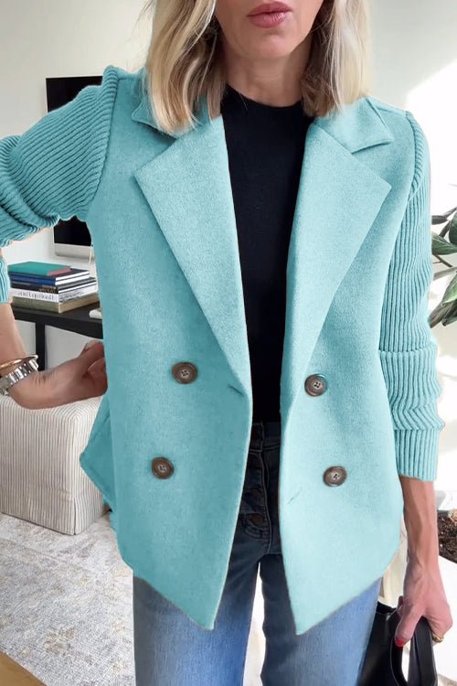 Women's Double-Breasted Blazer | Knitted