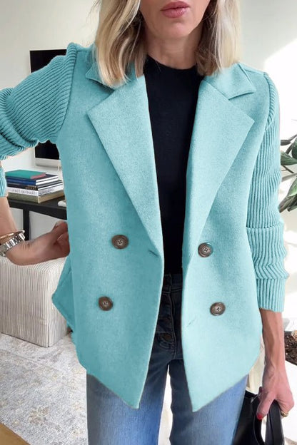 Women's Double-Breasted Blazer | Knitted