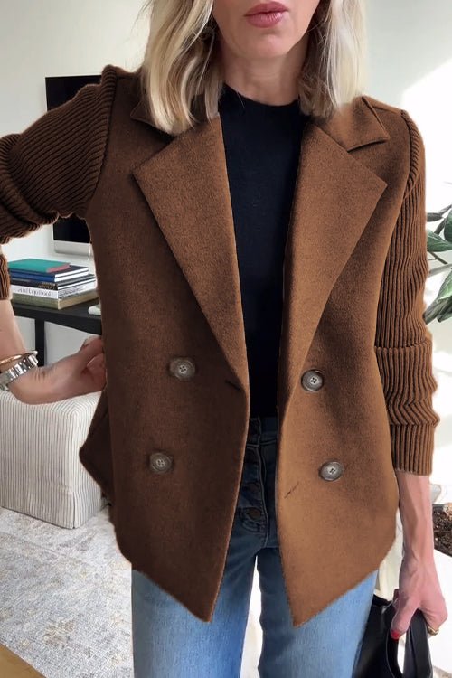 Women's Double-Breasted Blazer | Knitted
