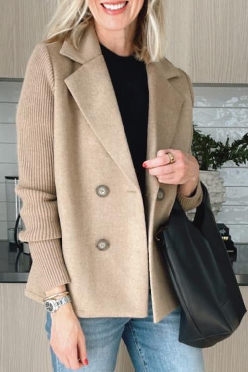Women's Double-Breasted Blazer | Knitted