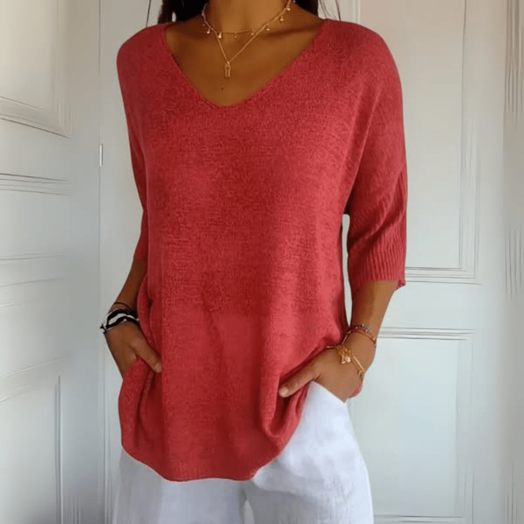 Women's Classic V Neck T Shirt - Olytrend