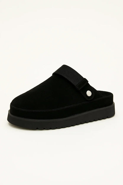 Women's Velvet Slippers Casual Thick Sole Back Strap