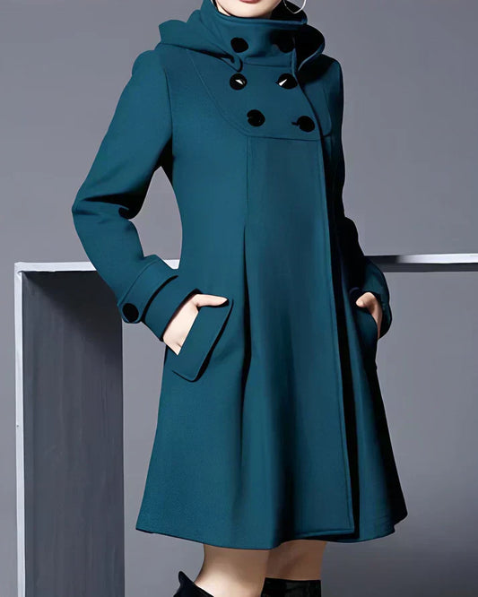 Aria | Elegant wool coat with hood