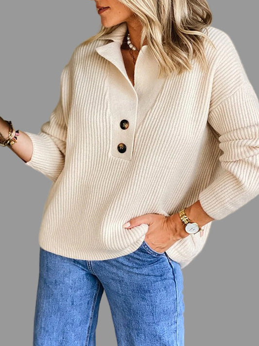 Women's Crew Neck Sweater – Orange Graphic Detail Top - Olytrend